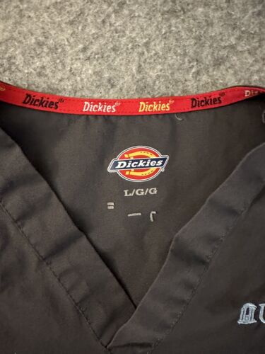 Dickies Scrub Top Women LG Gray V Neck Short Sleeve UNC School of Nursing - Picture 2 of 9