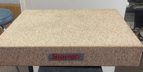 STARRETT Surface Plate: 18 in x 24 X 4 Crystal Pink Inspection Block With Cover