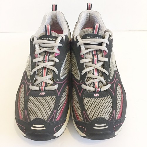 Skechers Shape Ups womens size 9 Navy Blue Pink Toning Walking - Picture 3 of 9