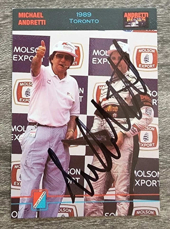 Michael Andretti Signed 1992 Andretti Racing Card #68 Auto Indy Car LEGEND RAD - Image 2 of 2