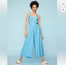 H M Teal Strappy Belted Jumpsuit, S