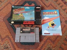 Pac Man Pacman 2 Holographic Lenticular Cover SNES Super Nintendo - Complete CIB