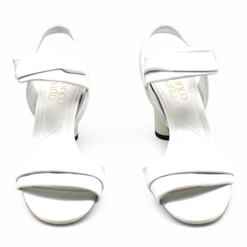 Franco Sarto Osmina Ankle Strap Sandals - White Faux Leather (Size 6) - Bild 4 von 8