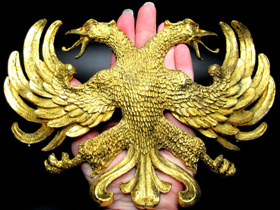 CHRISTOPHER ROSS 1983 Thumbprint Signed MASSIVE 8.5'' Double Head Eagle Buckle