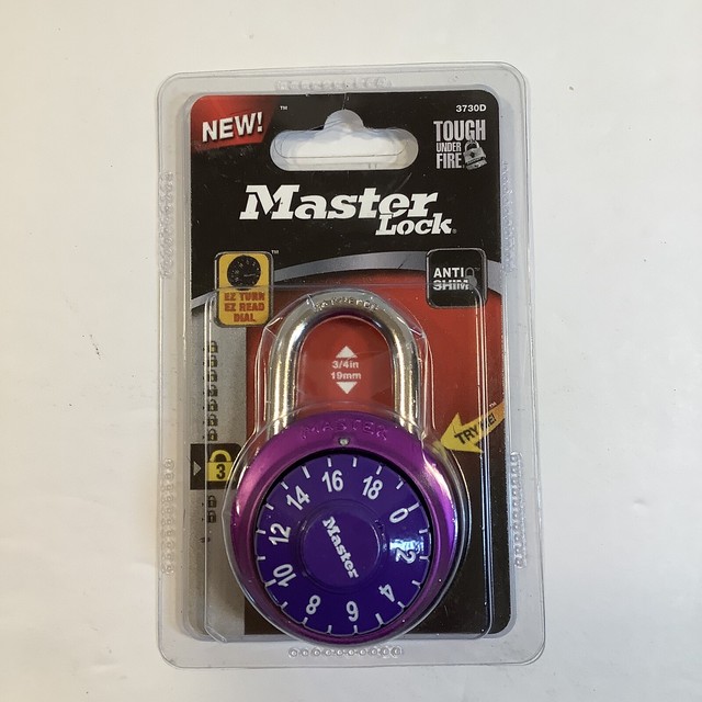 Purple Master Lock 3730D Combination lock, New eBay