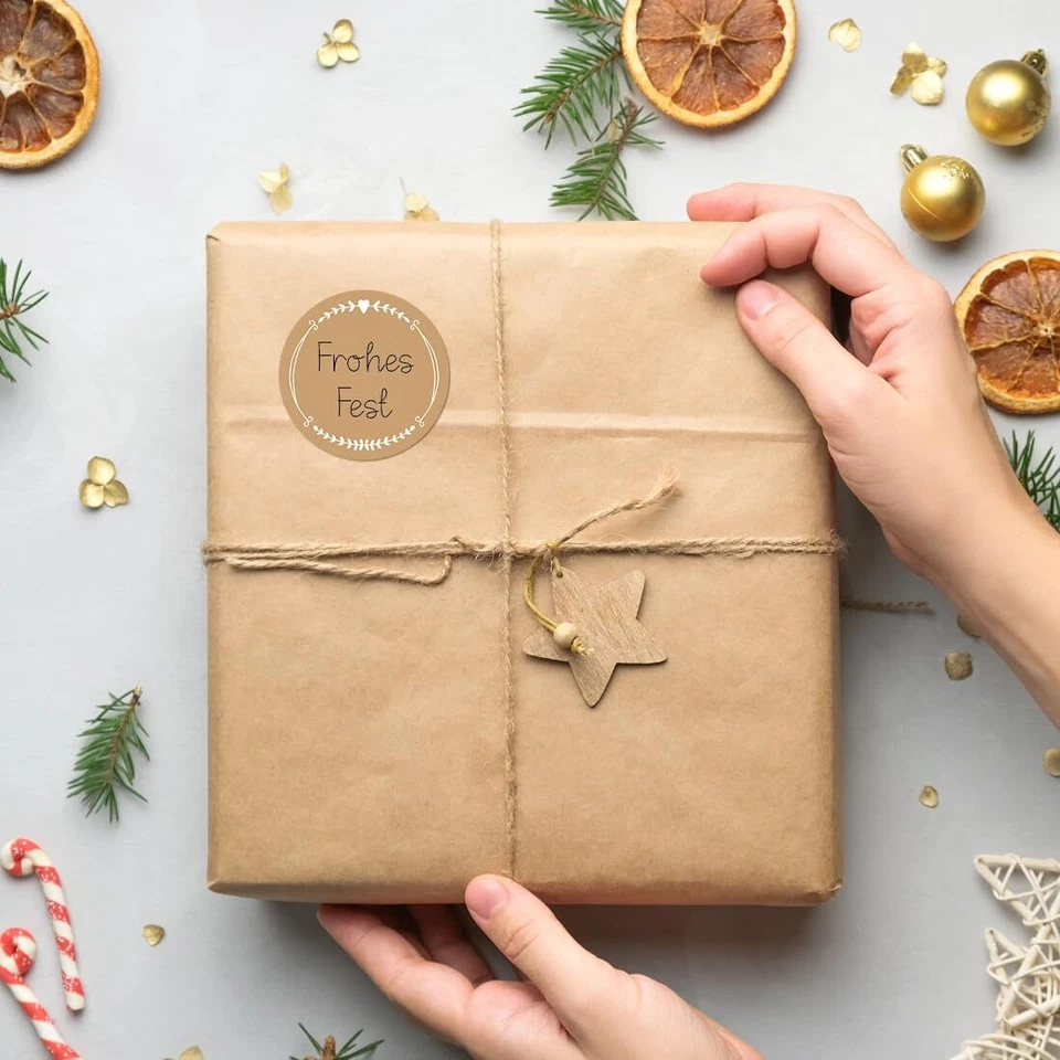 Kraft Etiketten Aufkleber500pcs Marmeladen Etiketten,4cm Etiketten Selbstkleb... - Bild 4 von 4