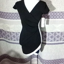 NWT NEW Almost Famous Medium Faux-Wrap Bodycon Fitted Ruched Mini Dress