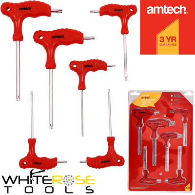Amtech Doppelend T-Griff Trx Schraubenschlüssel Set 6-teilig Schraubendreher Torx Schlüssel T10-T40