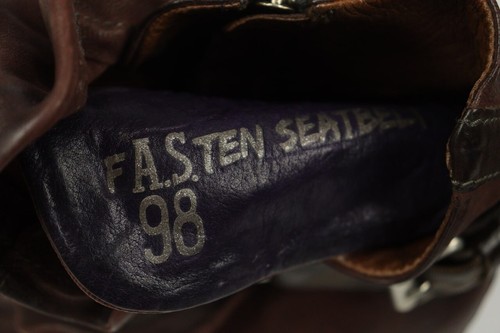 A.S.98 Stiefeletten braun Leder seitlicher Reißverschluss Schnalle niedriger Absatz runde Spitze Gr. 41 - Bild 16 von 20