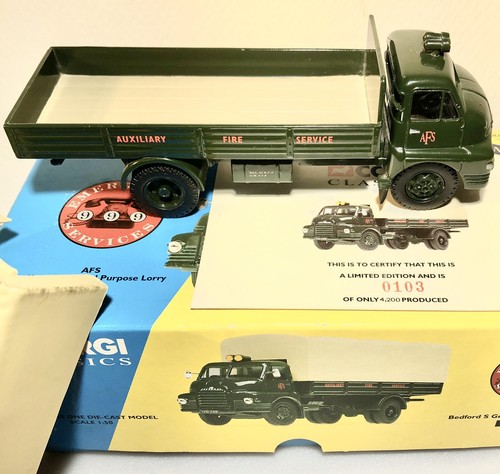 AUXILIARY FIRE SERVICE BEDFORD S LORRY CORGI CLASSICS #19701 1:50 SC LIMITED MIB - Picture 5 of 12