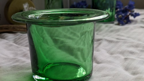 Ikea Retired Anavadbar 3 Art Glass Vases Handmade Classic Bud vases Green - Picture 4 of 10