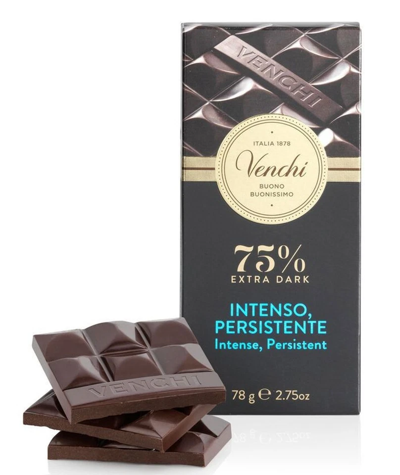 TAVOLETTA VENCHI CIOCCOLATO EXTRA FONDENTE 75% 78 GR