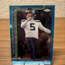 Jason Myers #/199 Teal Refractor 2025 Topps Chrome Football Super Bowl Seahawks 