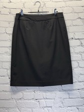 Calvin Klein -Black Pencil Skirt Black Back Zip Knee Length Women's Size 6