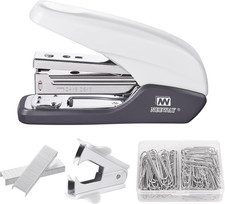 Effortless Stapler 25 Sheets Capacity, Jam Free, 4 in Office Supplies Set with