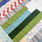 Holiday Hot Air Balloon Patchwork Baby Quilt Top 50x70"Pieced~BED/Wall Decor — photo 3