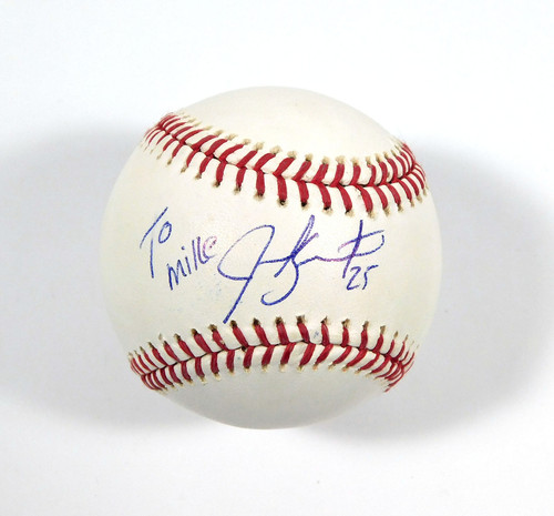 Jarrod Saltalamacchia signierter offizieller OMLB Baseball mit Personalisierung Autogramm - Bild 1 von 2