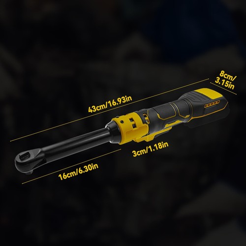 3/8" Extended Cordless Ratchet Wrench Compatible with DEWALT 20V Series Batte... - Picture 6 of 8