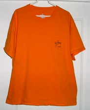 GUY HARVEY ORIGINAL MEN'S ORANGE (XL) DOUBLE-SIDED (SS) FISHING POCKET SHIRT!