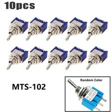 For Miniature SPDT For Toggle Switch 10pcs MTS-102 3-Pin 6A 125VAC ON-ON