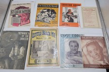 Vintage Sheet Music Lot 8 Folk Spirituals Jazz Broadway 1900s-1950s
