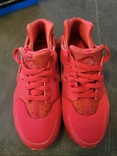 Nike Air Kids Size 4.5Y Huarache Triple Red Shoes Sneakers 318429 800