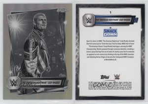 2025 Topps Chrome WWE Sepia Refractor The American Nightmare Cody Rhodes #1