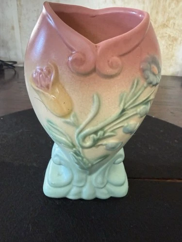 Hull Art Pottery Vase Vintage Bow Knot Ewer, B-1, 5.5 Inch