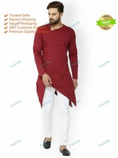 Indian Traditional Kurta Top Tunic Mens Dress Any Ocassion Wear Shirts Kurta