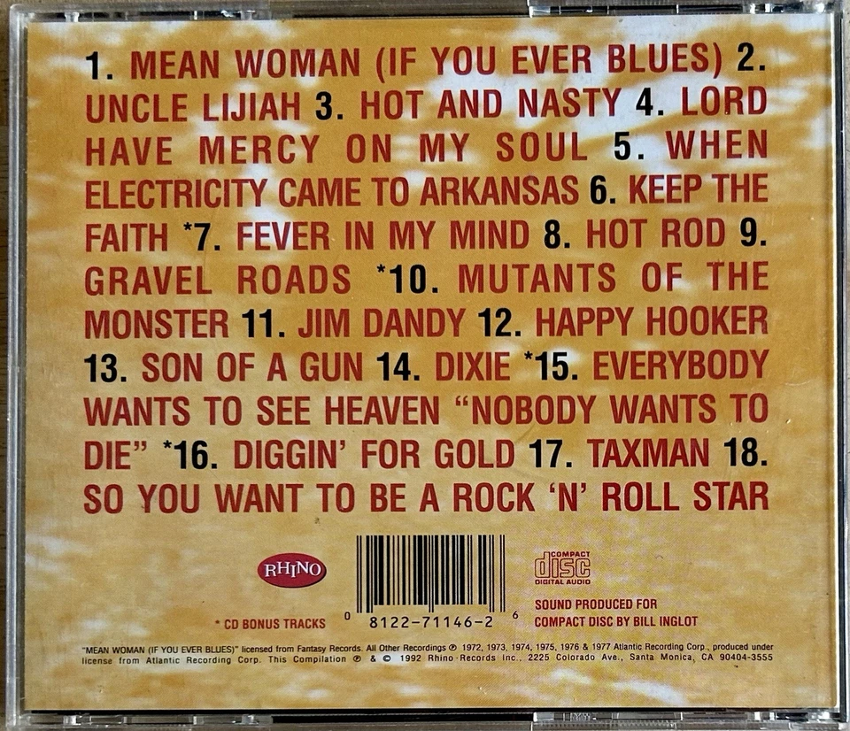 Hot & Nasty: The Best of Black Oak Arkansas (CD, 1992) Rhino R2 71146 RARE OOP Foto 4 de 4