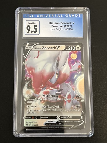 Hisuian Zoroark V 146/196 - Lost Origin - Rare - Pokémon TCG (CGC Gem Mint 9.5)