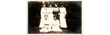 Edwardian Era Postcard 7 Ladies in White Dresses Garden Party KRUXO c1900s