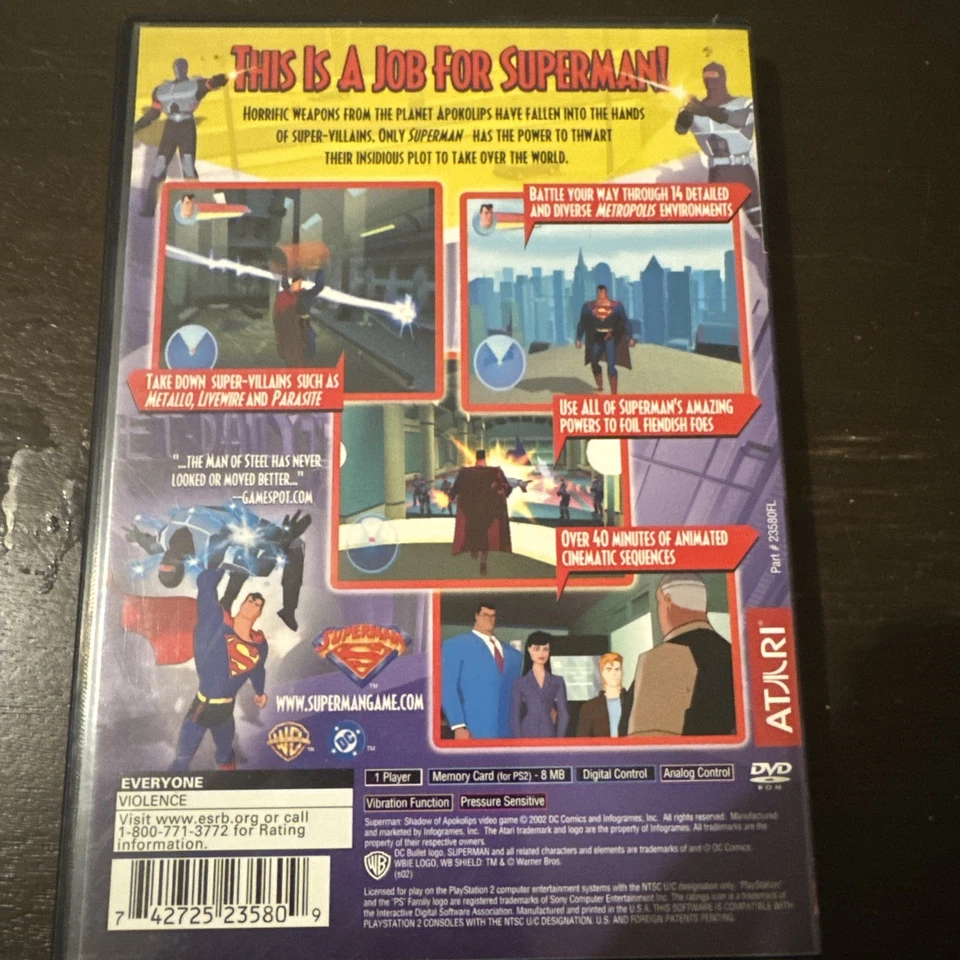 PlayStation 2 Ps2 Superman Shadow of Apokolips Foto 2 de 3