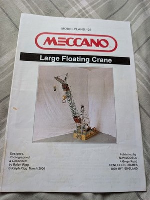 Meccano Modellplan 123 großer Schwimmkran