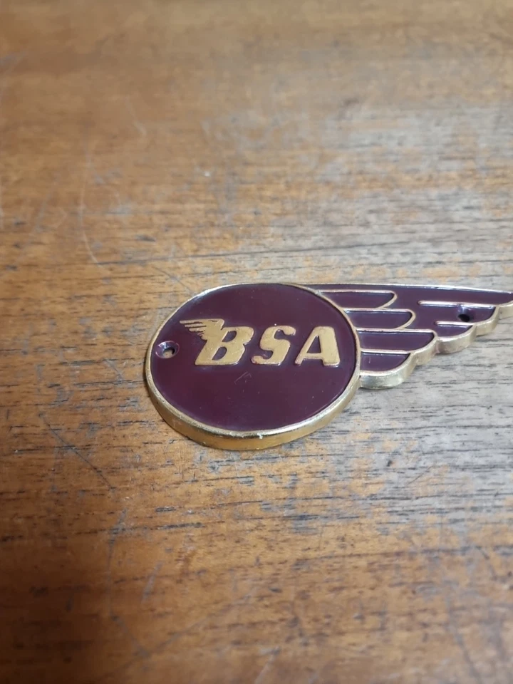 Original Bsa Badge Emblem Tank Side Panel Classic Motorcycle  - Image 2 of 4