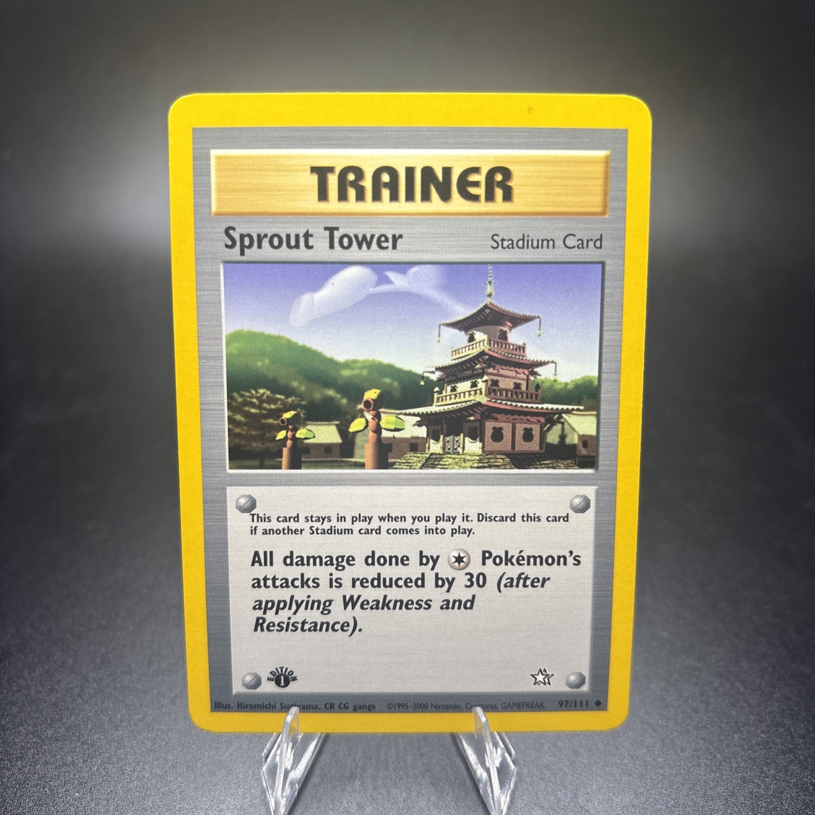 Sprout Tower 97/111 1st Edition Uncommon Neo Genesis Pokemon Card NM