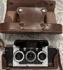 David White Stereo Realist f 3.5, 35mm Film Stereo Camera w/Leather Case