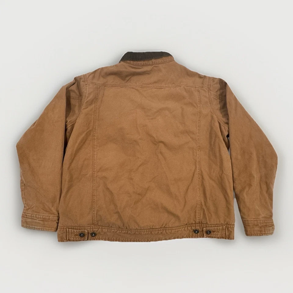Woolrich Canvas Chore Barn Jacket Men’s XL Corduroy Collar Sherpa Lined Coat!! - Image 3 of 4