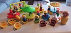 Fisher Price Vintage Little People 36 PC. Playground  Picnic, Airplane
