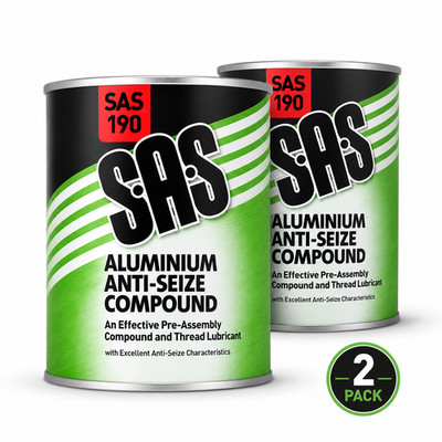 2x SAS Aluminium Anti-Seize Compound 500g Dose - Hochtemperatur, Kupferfrei (1100°C)