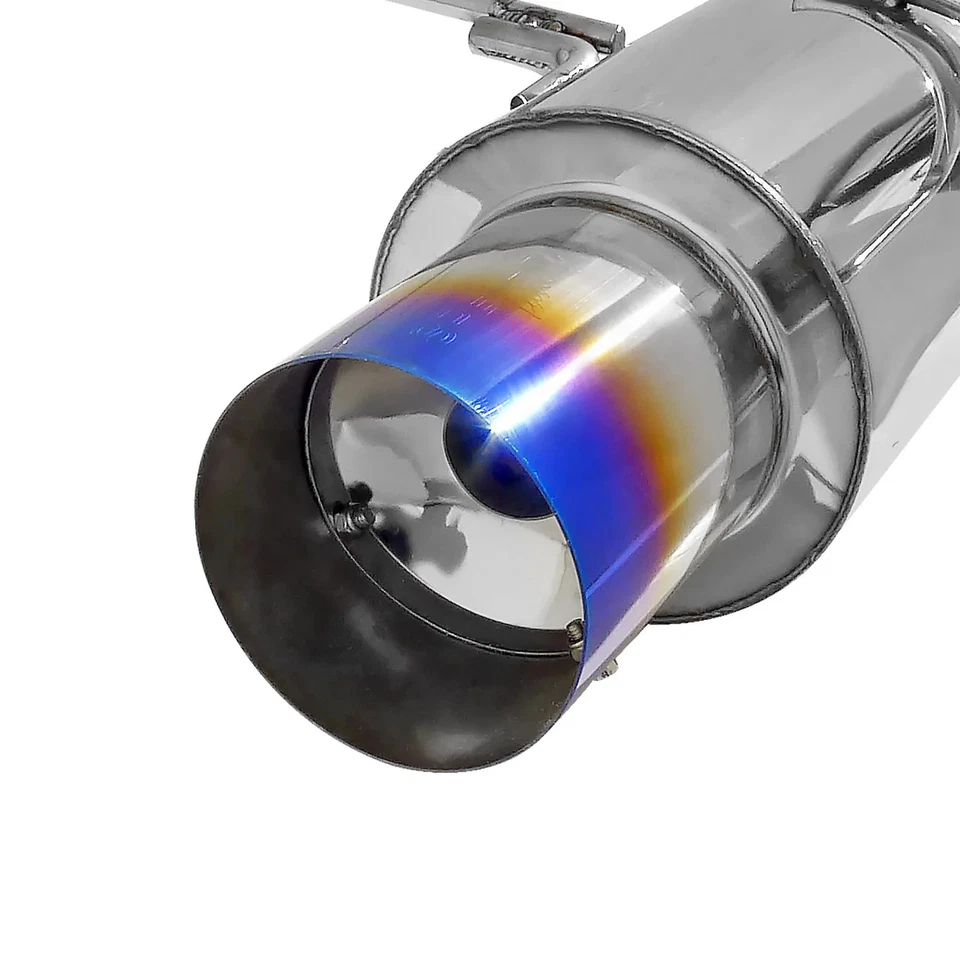 Sistema de escape Catback de acero N1 con punta quemada para Nissan 240SX S13 T-304 1989-1994 Foto 3 de 4