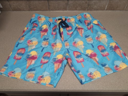 Original US SURF CLUB HAWAII Swim Board Shorts Ice Pops Ice cream Sz Mens XL