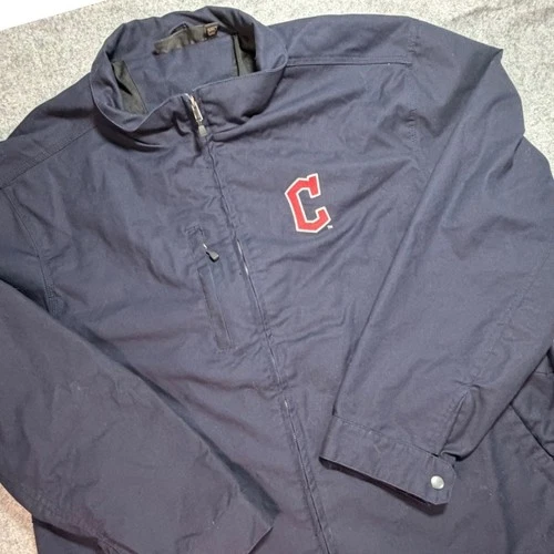 Cleveland Guardians MLB Mens Navy Blue Full Zip Lightweight Jacket Mock Neck XL - product listing photo