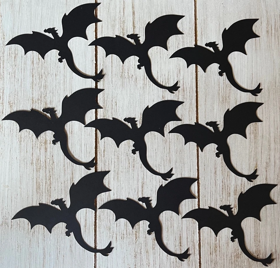 Black Flying Dragon Cutouts  Baby Birthday decorations Bulletin Board Classroom - Image 2 of 2
