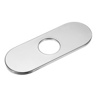 Armaturen-Deckplatte, 6-Zoll-Ovale Lochabdeckung FüR Bad/KüChe, Silberton