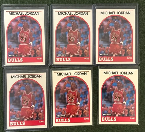 MICHAEL JORDAN 1989 NBA HOOPS BASKETBALL #200 (6) CARD LOT CHICAGO BULLS HOF