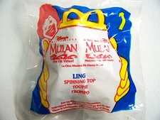1998 McDonalds Happy Meal Fast Food Premium MULAN LING Spin Toy Sealed MIP C10!