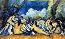 Art Cezanne Bathers Mural Ceramic Backsplash Bath Tile 373