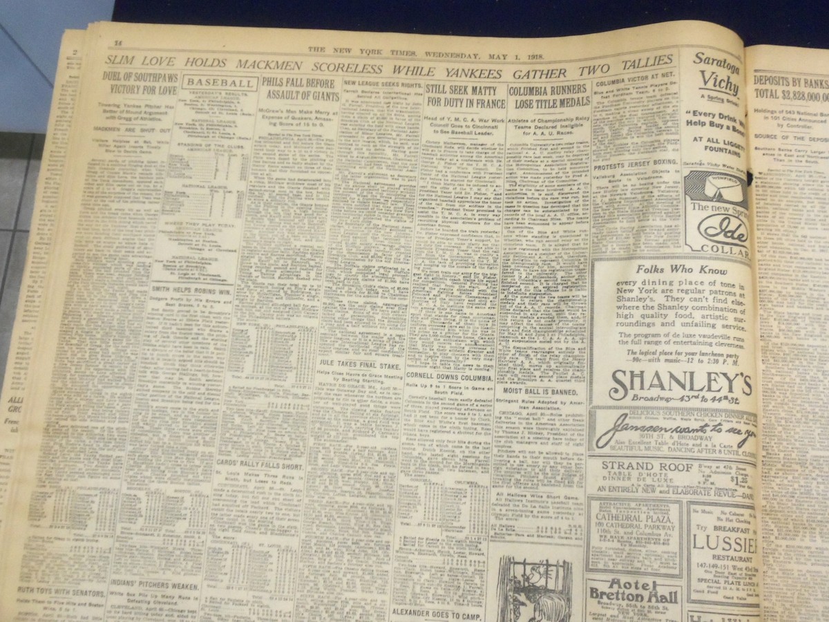 1918 MAY 1 NEW YORK TIMES - ARNIM'S DIVISIONS SMASHED - NT 8168 | eBay