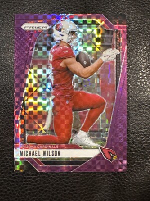 2024 Prizm Michael Wilson #3 Purple Power /49 Arizona Cardinals 